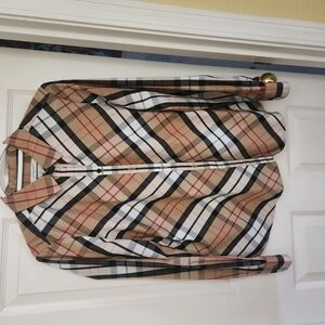 Foxcroft Plaid Button-Up Shirt